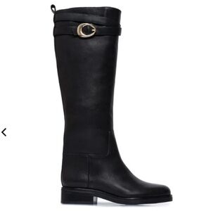 BERNARDO Women’s 8.5 Tanner Dress Knee-High Riding Boots Leather Solid CP25